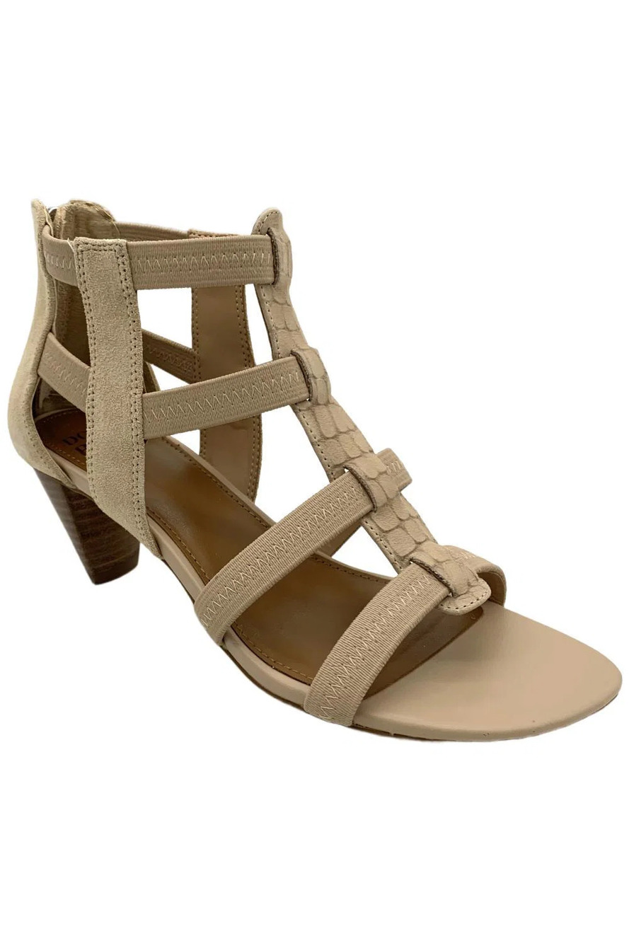 Donald Pliner Women's Arcadia Heeled Sandal Sand Crocco - Medium
